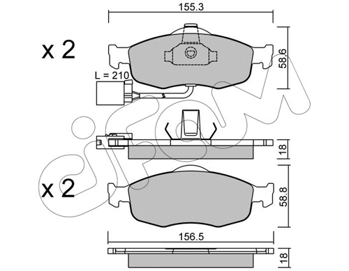 Brake Pad Set, disc brake (822-146-1)