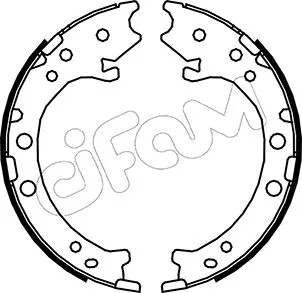 Brake Shoe Set, parking brake (153-162)