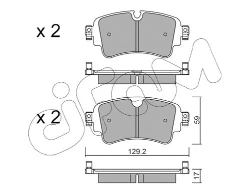 Brake Pad Set, disc brake (822-1129-0)