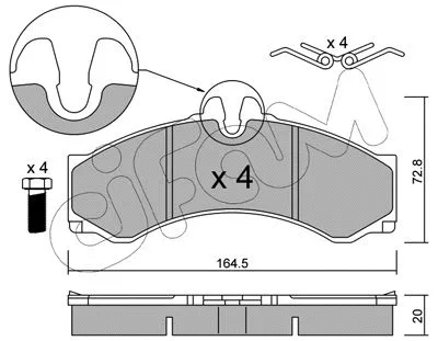 Brake Pad Set, disc brake (822-262-1)