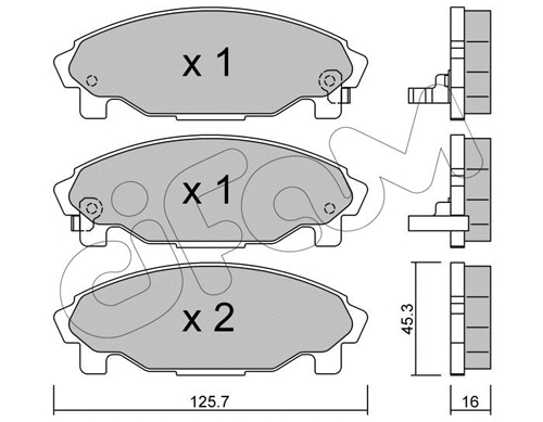 Brake Pad Set, disc brake (822-379-0)