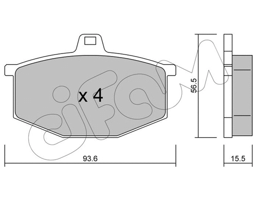 Brake Pad Set, disc brake (822-012-0)