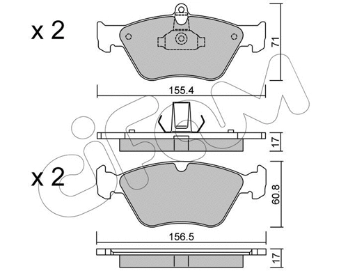 Brake Pad Set, disc brake (822-128-0)