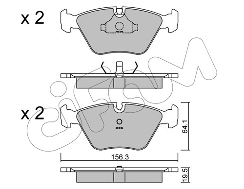 Brake Pad Set, disc brake (822-122-0)