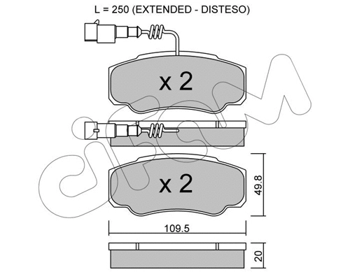 Brake Pad Set, disc brake (822-532-1)