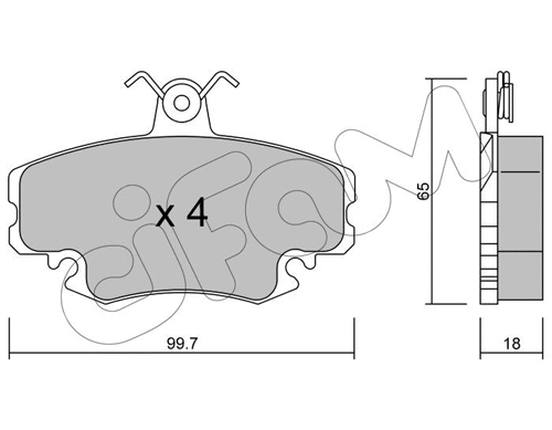 Brake Pad Set, disc brake (822-120-0)