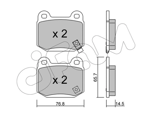 Brake Pad Set, disc brake (822-739-0)