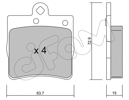 Brake Pad Set, disc brake (822-343-0)