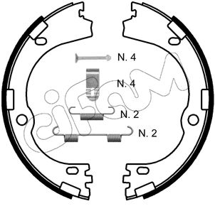 Brake Shoe Set, parking brake (153-752K)