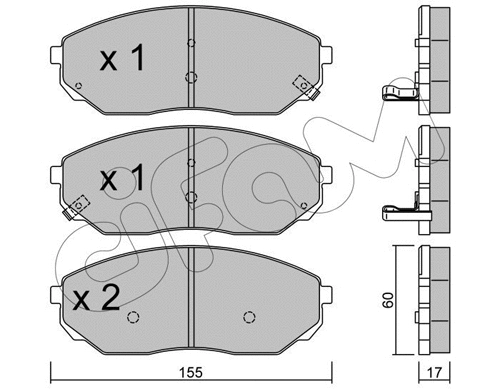 Brake Pad Set, disc brake (822-515-0)