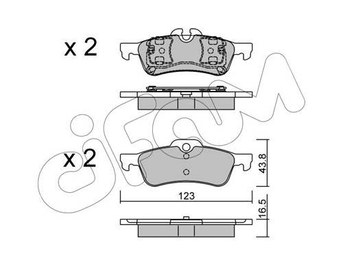 Brake Pad Set, disc brake (822-556-0)