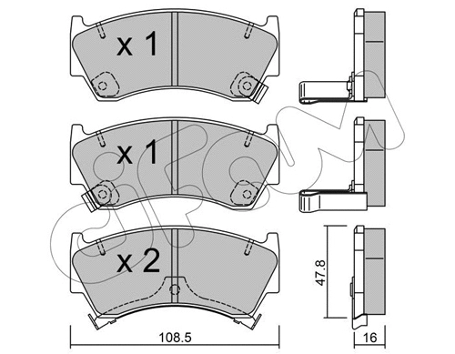 Brake Pad Set, disc brake (822-278-0)