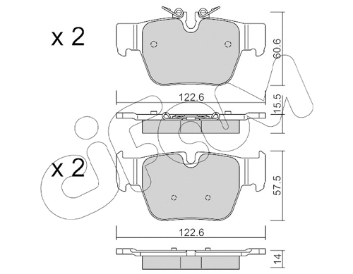 Brake Pad Set, disc brake (822-1267-0)