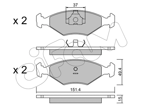 Brake Pad Set, disc brake (822-057-5)