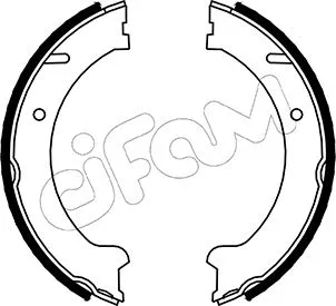 Brake Shoe Set, parking brake (153-480)