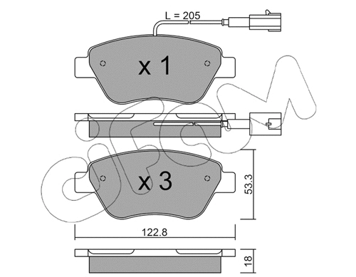 Brake Pad Set, disc brake (822-321-0)