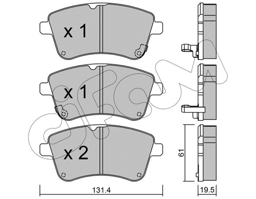 Brake Pad Set, disc brake (822-913-0)