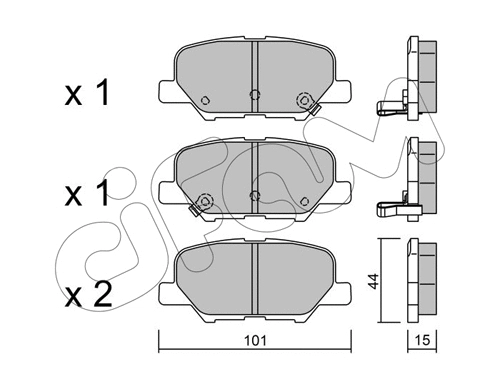 Brake Pad Set, disc brake (822-995-0)