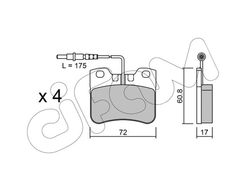 Brake Pad Set, disc brake (822-060-1)