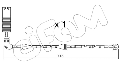 Warning Contact, brake pad wear (SU.155)
