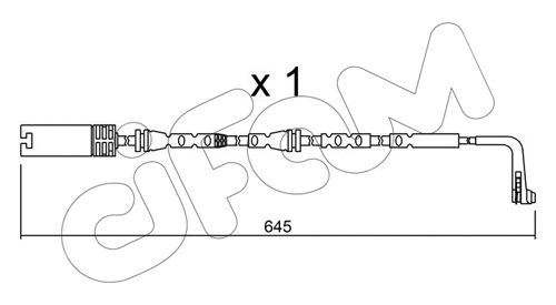 Warning Contact, brake pad wear (SU.297)