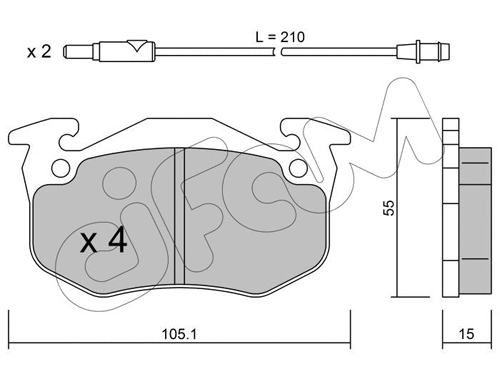 Brake Pad Set, disc brake (822-036-2)