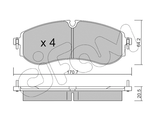 Brake Pad Set, disc brake (822-1263-0)
