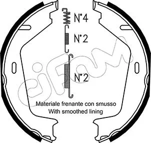 Brake Shoe Set, parking brake (153-530K)