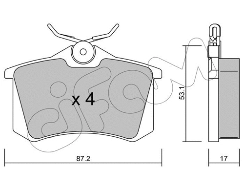 Brake Pad Set, disc brake (822-100-1)