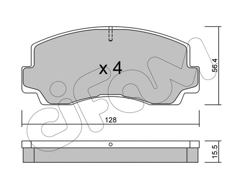 Brake Pad Set, disc brake (822-243-0)
