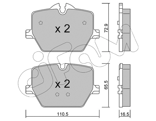 Brake Pad Set, disc brake (822-1266-0)