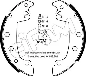 Brake Shoe Set (153-324K)