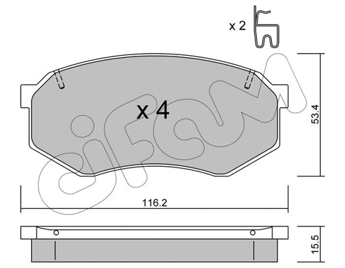 Brake Pad Set, disc brake (822-471-0)