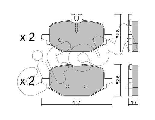 Brake Pad Set, disc brake (822-1359-0)