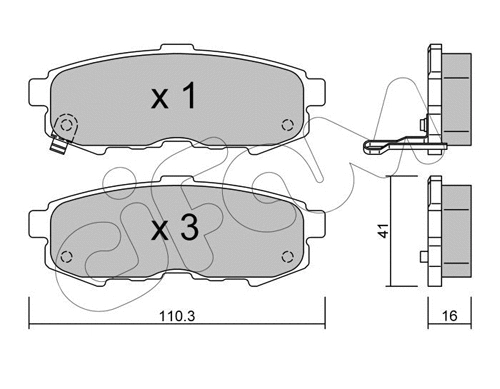 Brake Pad Set, disc brake (822-735-0)
