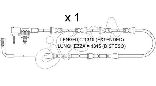 Warning Contact, brake pad wear (SU.389)