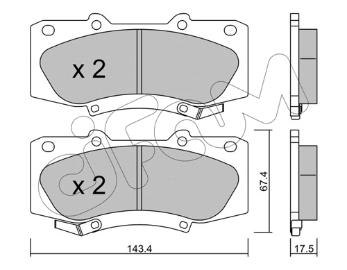Brake Pad Set, disc brake (822-937-0)