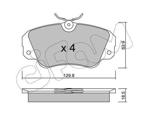Brake Pad Set, disc brake (822-538-0)