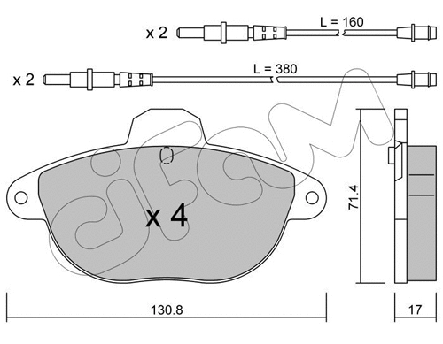 Brake Pad Set, disc brake (822-290-0)