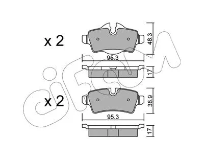 Brake Pad Set, disc brake (822-769-0)