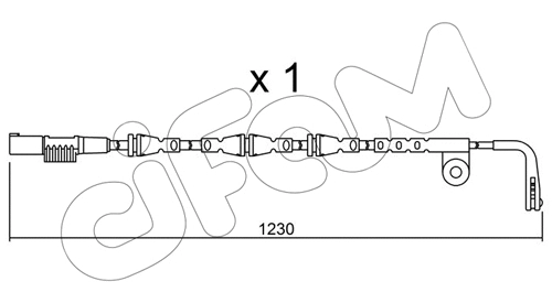 Warning Contact, brake pad wear (SU.257)