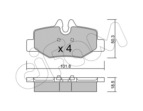 Brake Pad Set, disc brake (822-576-0)
