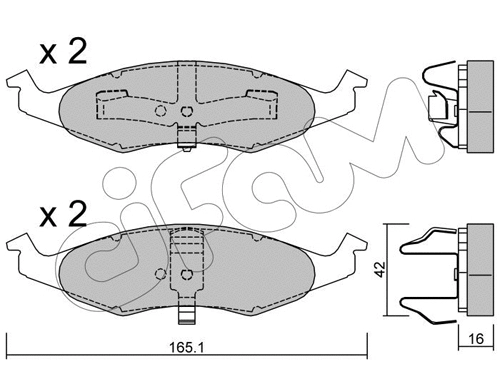 Brake Pad Set, disc brake (822-713-0)