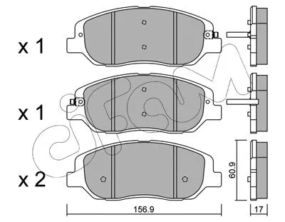 Brake Pad Set, disc brake (822-1031-0)