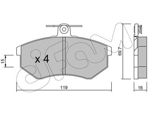 Brake Pad Set, disc brake (822-148-2)