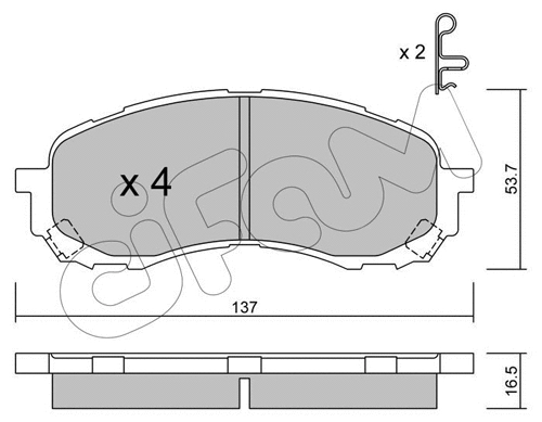 Brake Pad Set, disc brake (822-762-0)