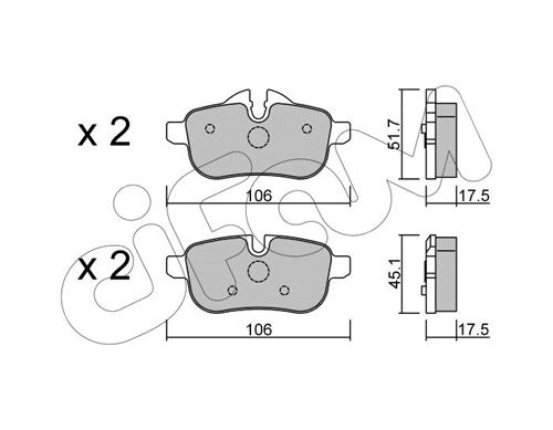 Brake Pad Set, disc brake (822-919-0)