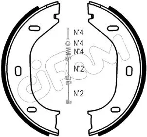 Brake Shoe Set, parking brake (153-011K)