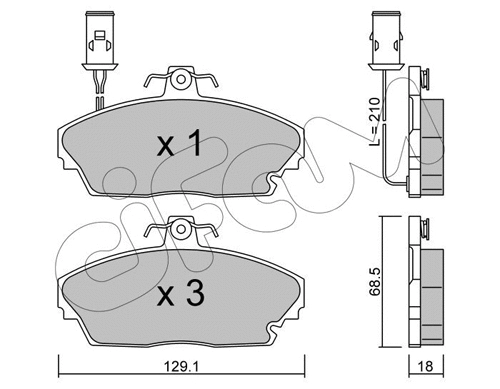 Brake Pad Set, disc brake (822-689-0)