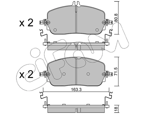 Brake Pad Set, disc brake (822-1357-0)